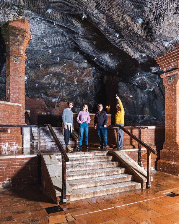 Guests on the underground tour