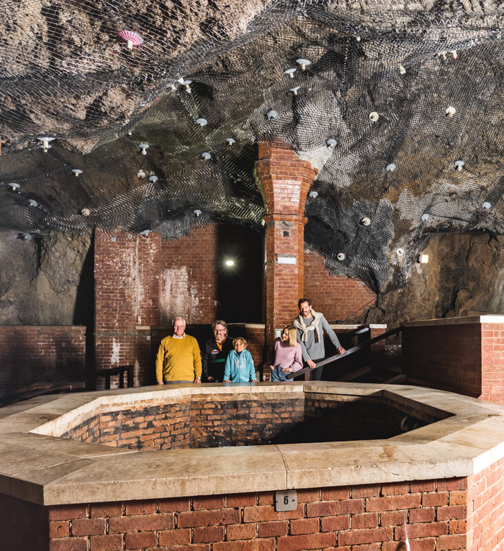 Guests at the underground salt cave