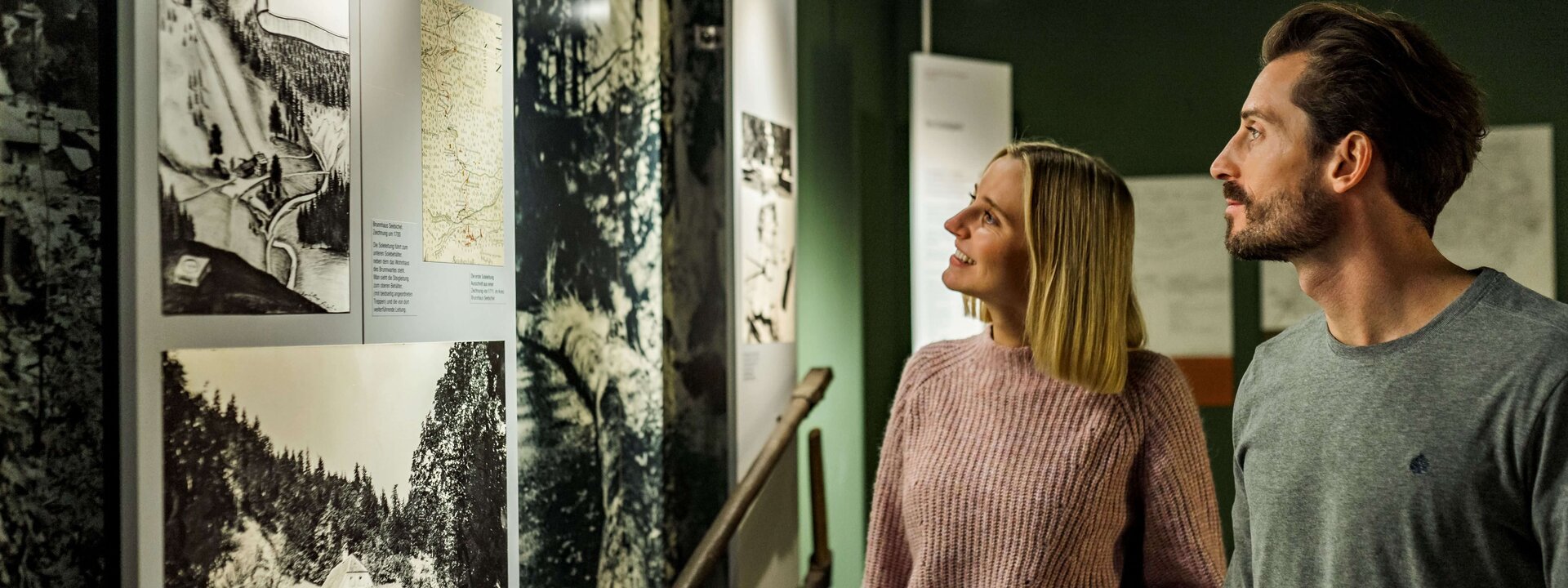 Fascinated couple in the salt museum