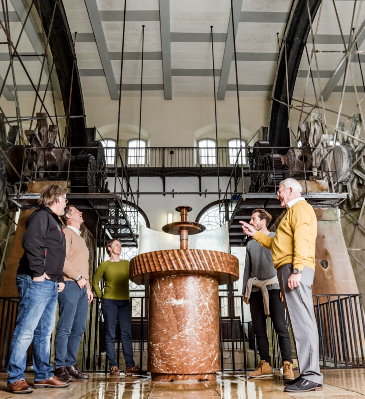 Huge water wheels in the old salt works Bad Reichenhall